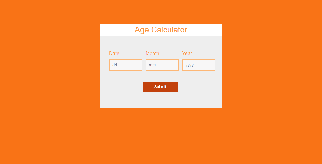 Age calculator preview